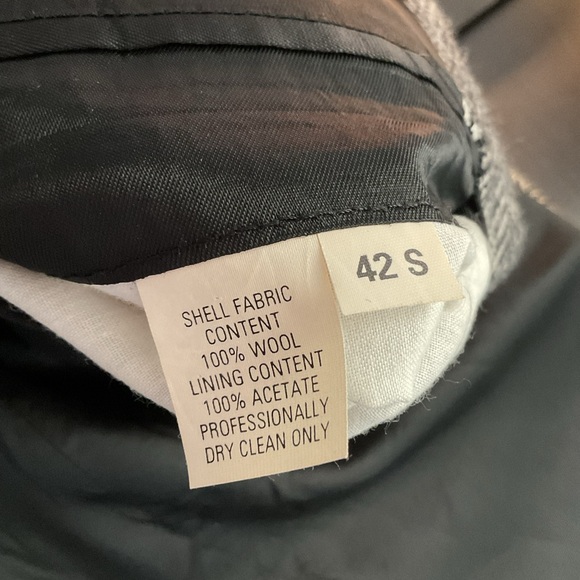 Vintage GGG Clothes 100% Wool Herringbone Sport Coat Blazer Gray 42S Moldova - Picture 6 of 6